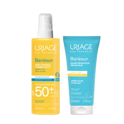 Uriage Bariésun Spray Invisible SPF50 200 ml Bálsamo Reparador 50 ml