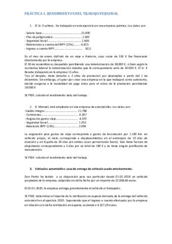 Rendimientos Del Trabajo Pdf