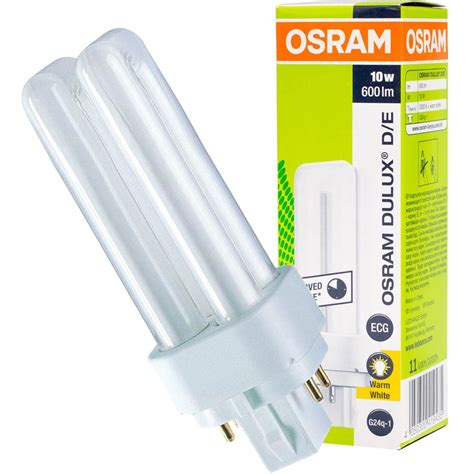 Świetlówka G24Q 1 10W 600lm 3000K Ciepła 120 OSRAM Dulux D E Osram