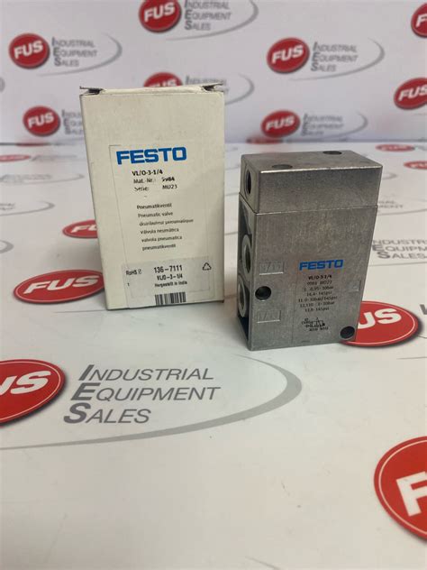 Festo Vlo 3 14 Pneumatic Valve Fus Industrial