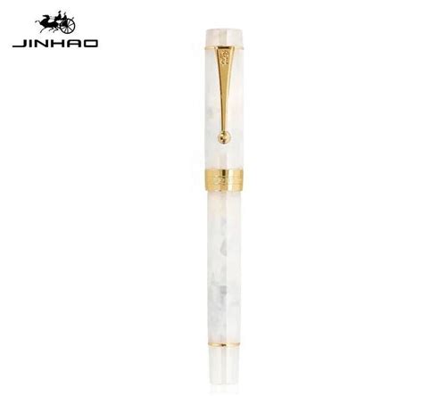 Jinhao 100 Centennial Resin Fountain Pen EF F M Bent Nib Golden Clip