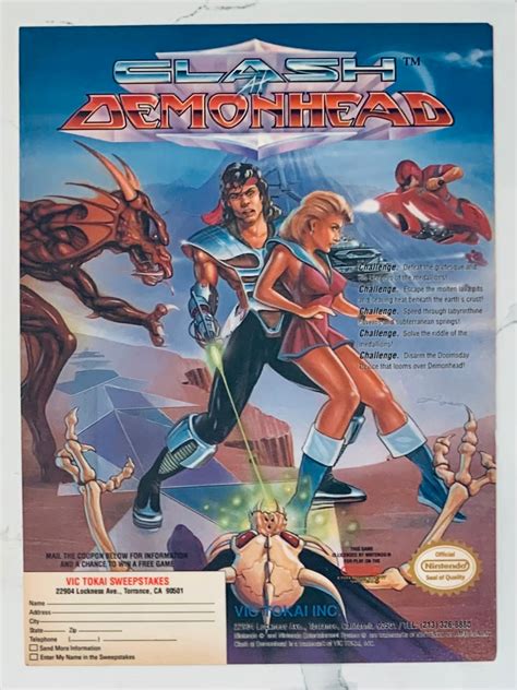 Clash Demonhead - NES - Original Vintage Advertisement - Print Ads - L ...