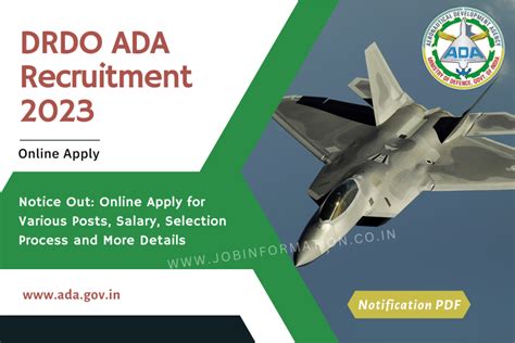 DRDO ADA Recruitment 2023 Notice Out Online Apply For Various Posts