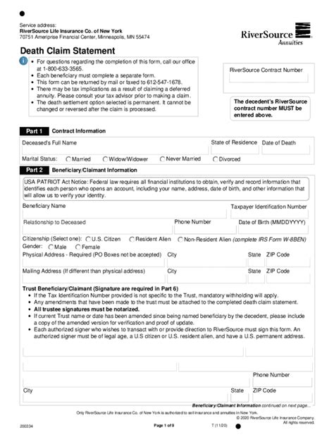 Fillable Online Riversource Forms Fill Online Printable Fillable