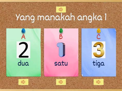 Mengenal angka 1-10 - Quiz