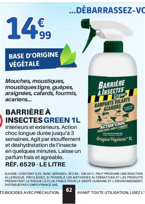 Promo Barri Re Insectes Green L Chez Shopix Icatalogue Fr