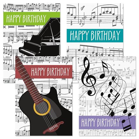 Music-Theme Birthday Cards | Colorful Images