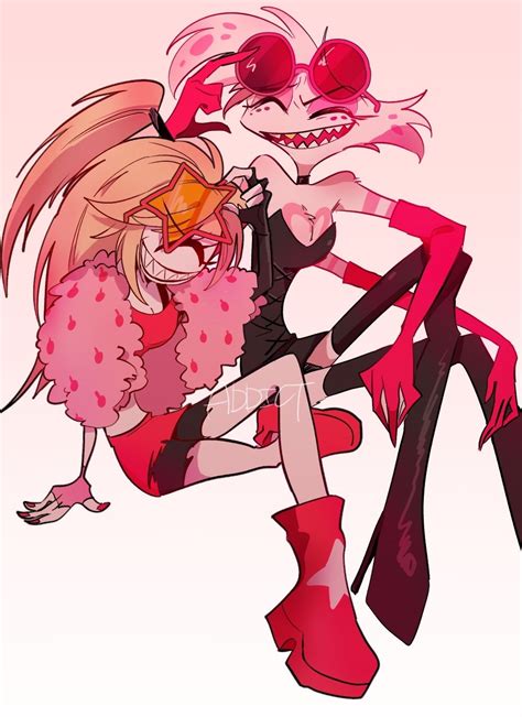 Hazbin Hotel Cherri Bomb X Angel Dust - Margaret Wiegel