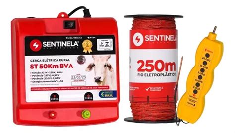 Cerca El Trica Rural Eletrificador Km Kit Fio M Volt M