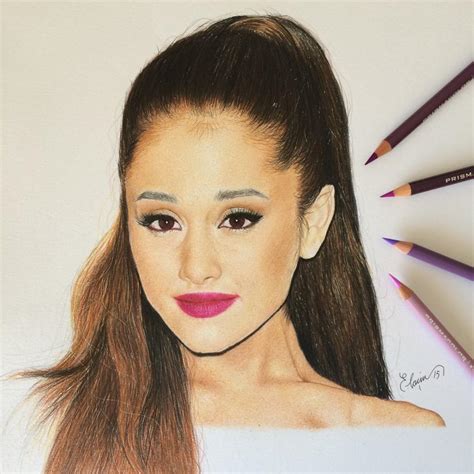 Color Drawing Pencil Ariana Grande By Erenlacin On Deviantart