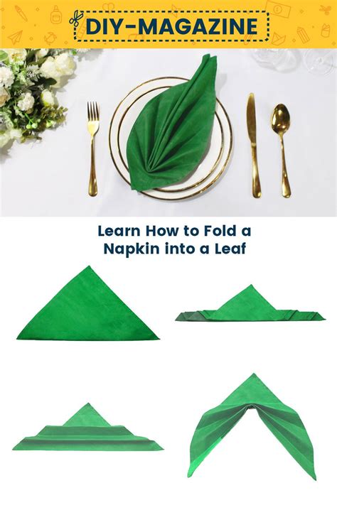 How To Fold A Napkin Into A Leaf Diy Paper Napkin Folding Types Of