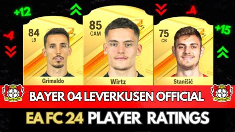 EA FC 24 OFFICIAL BAYER LEVERKUSEN PLAYER RATINGS FIFA 24 Ft