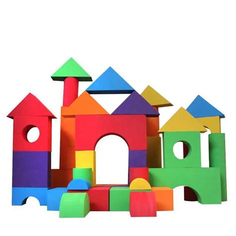 Ultra Light Colorful Eva Foam Building Blocks Brick Set Kids Soft Baby