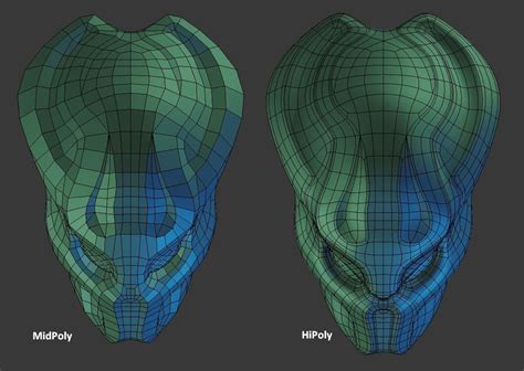 Cabeza De Depredador Con M Scara Para Pepakura Modelo D Obj