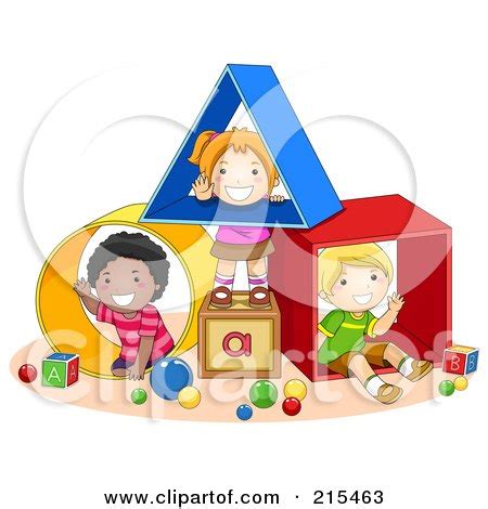 Royalty-Free (RF) Clipart Illustration of Diverse School Kids Playing ...