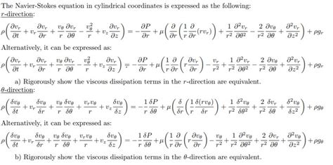 Navier Stokes Equation In Cylindrical Polar Coordinates - Diy Projects