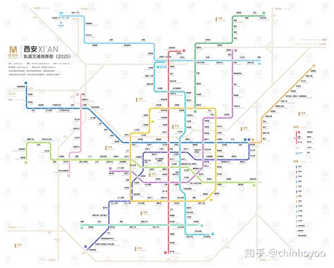 西安轨道交通线路图（2025 运营版） 知乎