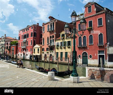 venice architecture colorful traditional venetian apartments