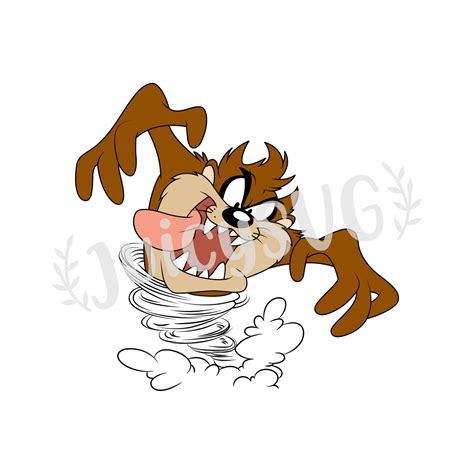 Tasmanian Devil Clipart Cartoon Svg Taz Svg Layered Svg Instant | Sexiz Pix