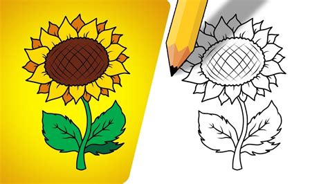 How To Draw A Sunflower For Kids / Easy sunflower art for kids, sunflower crafts for kids ...