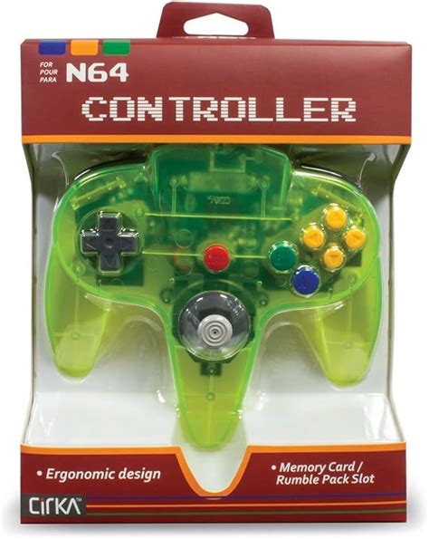 Cirka N64 Controller Cyanine Green For Nintendo 64 Nintendo64 Video Games Amazonca