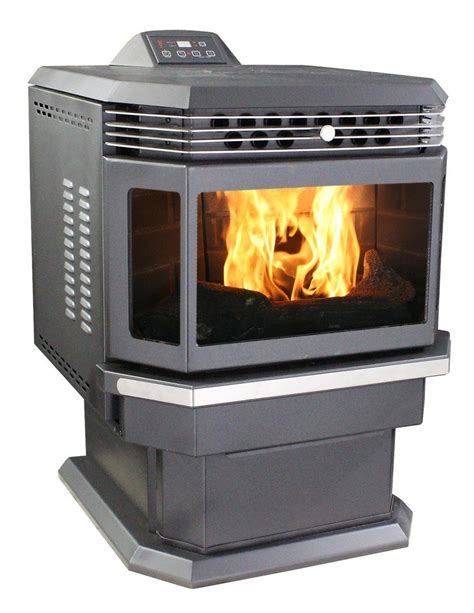 2200 Sq Ft Bay Front Pellet Stove With Ash Pan And Remote Control