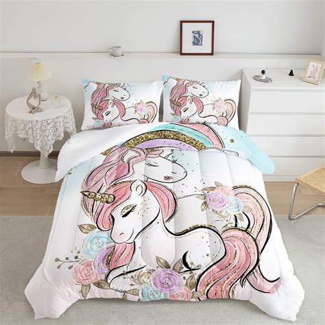 Cvhouse Unicorn Bedding Queen Sizeunicorn Bedding Set For