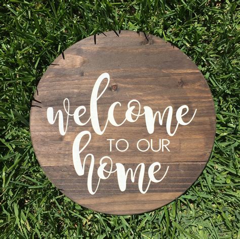 Welcome To Our Home Sign Wood Sign Welcome Sign Etsy