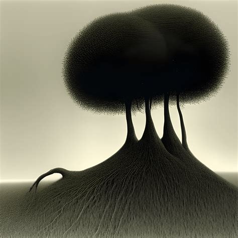 Dark And Long Trees By Zdzisław Beksiński · Creative Fabrica