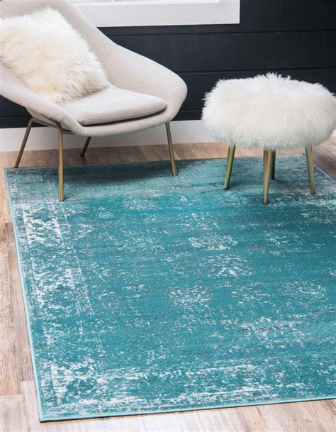 Turquoise 8 X 10 Monaco Rug Esalerugs