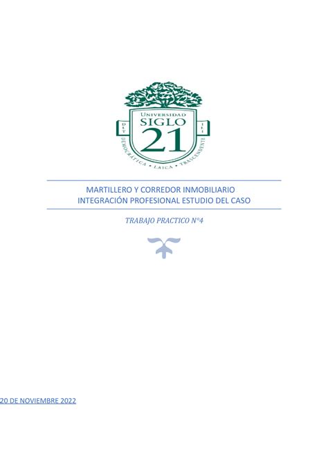 Trabajo Practico 4 Integracion MARTILLERO Y CORREDOR INMOBILIARIO