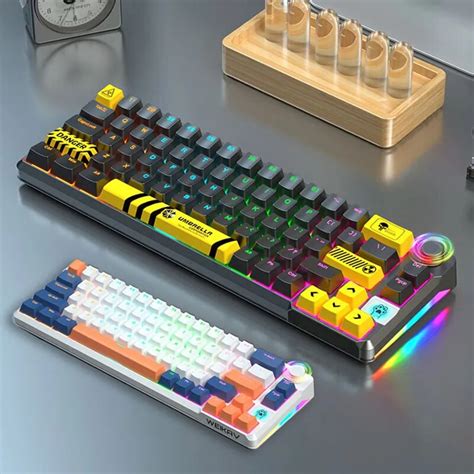 A Knob Percent Wired Rgb Backlit Mechanical Keyboard Hot Swappable