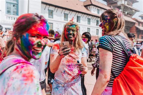 Holi Festival ! Happy Holi Celebration in Nepal Editorial Image - Image ...