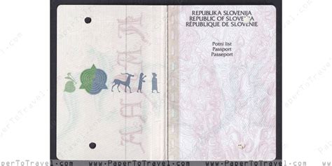 Front Cover Interior And Page 1 Slovenia Passport 2002 — 2012