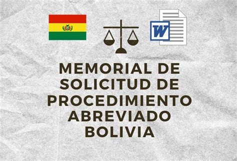 Modelo De Solicitud De Procedimiento Abreviado Bolivia