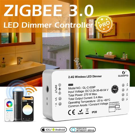 Gledopto Zigbee Led Dimmer For Single Color Lightstrip Works With Tuya