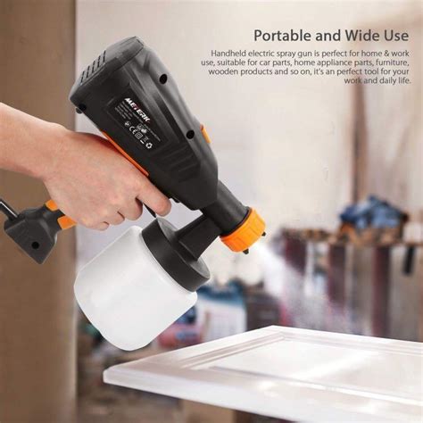 Meterk Electric Spray Gun W Advanced Handheld Paint Gun