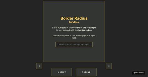 Border Radius Creator Codesandbox