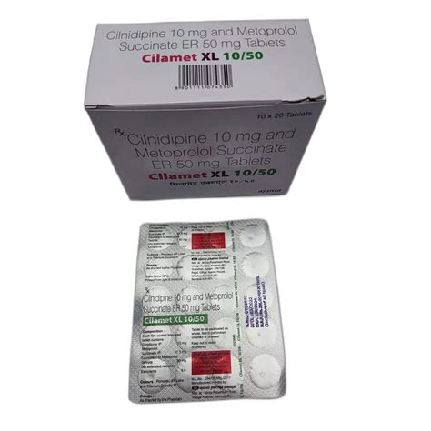 Cilnidipine Metoprolol Succinate Tablet Packaging Type Box 50mg At