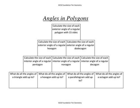 10 GCSE Foundation Maths Geometry Practice Pyramids Worksheets TPT