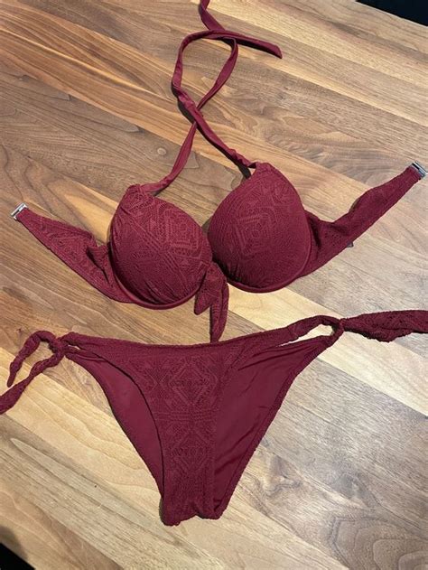 H M Bikini Grösse und C Bordeaux Rot Kaufen auf Ricardo