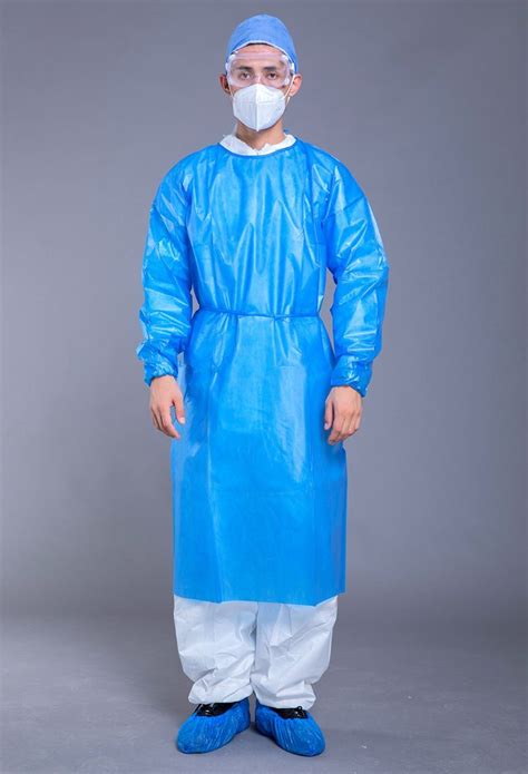 Disposable Isolation Gown 42gsm Sspe Waterproof Isolation Gown Aami