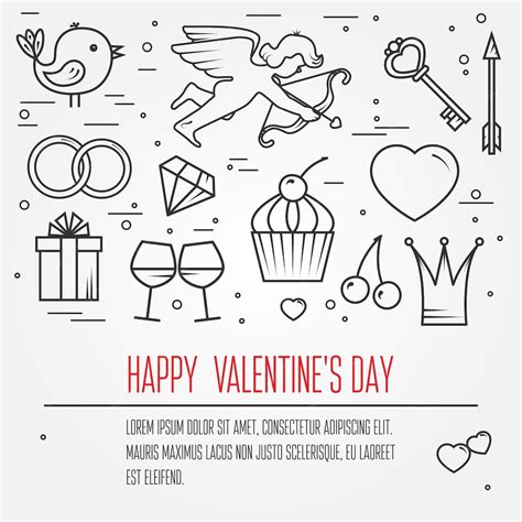 Premium Vector Happy Valentines Day Greetings Card Labels Badges