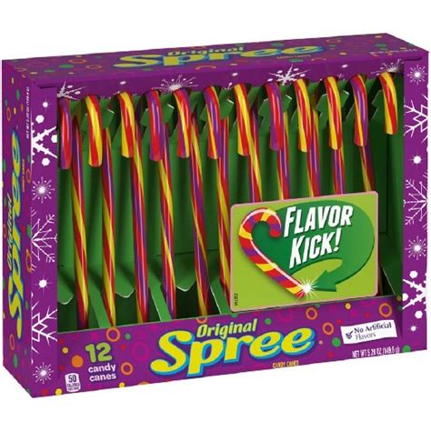 Original Spree Candy Canes 12 Pack 150g Box