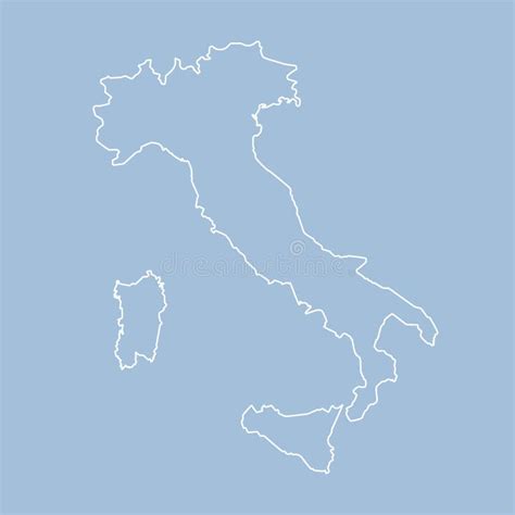 Vector Outline Map Italy Template Europe Country Stock Vector