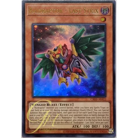 Yugioh Cr Ae Raidraptor Last Strix Ultra Rare Shopee Thailand