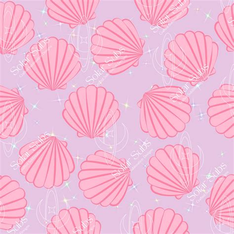 Pink Seashell Seamless Pattern Seamless Summer Pattern Beach Pattern ...