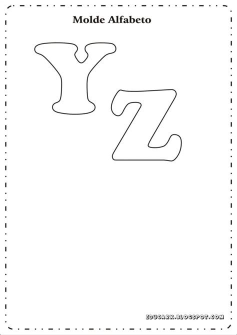 Folha A4 Molde De Letras Grandes - Moldes de Letras Grandes para Imprimir - A4 | Molde letras feltro ...