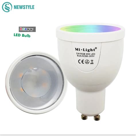 Aliexpress Buy 5W GU10 Dimmable 2 4G Wireless Milight Led Bulb