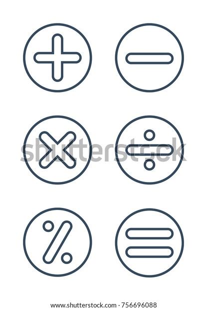 Basic Mathematical Operation Signs Stock Vector Royalty Free